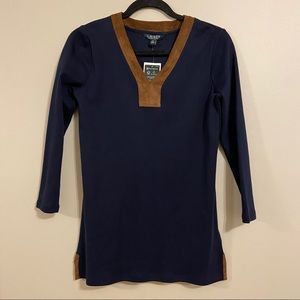 NWT Lauren Ralph Lauren Tunic with suede trim